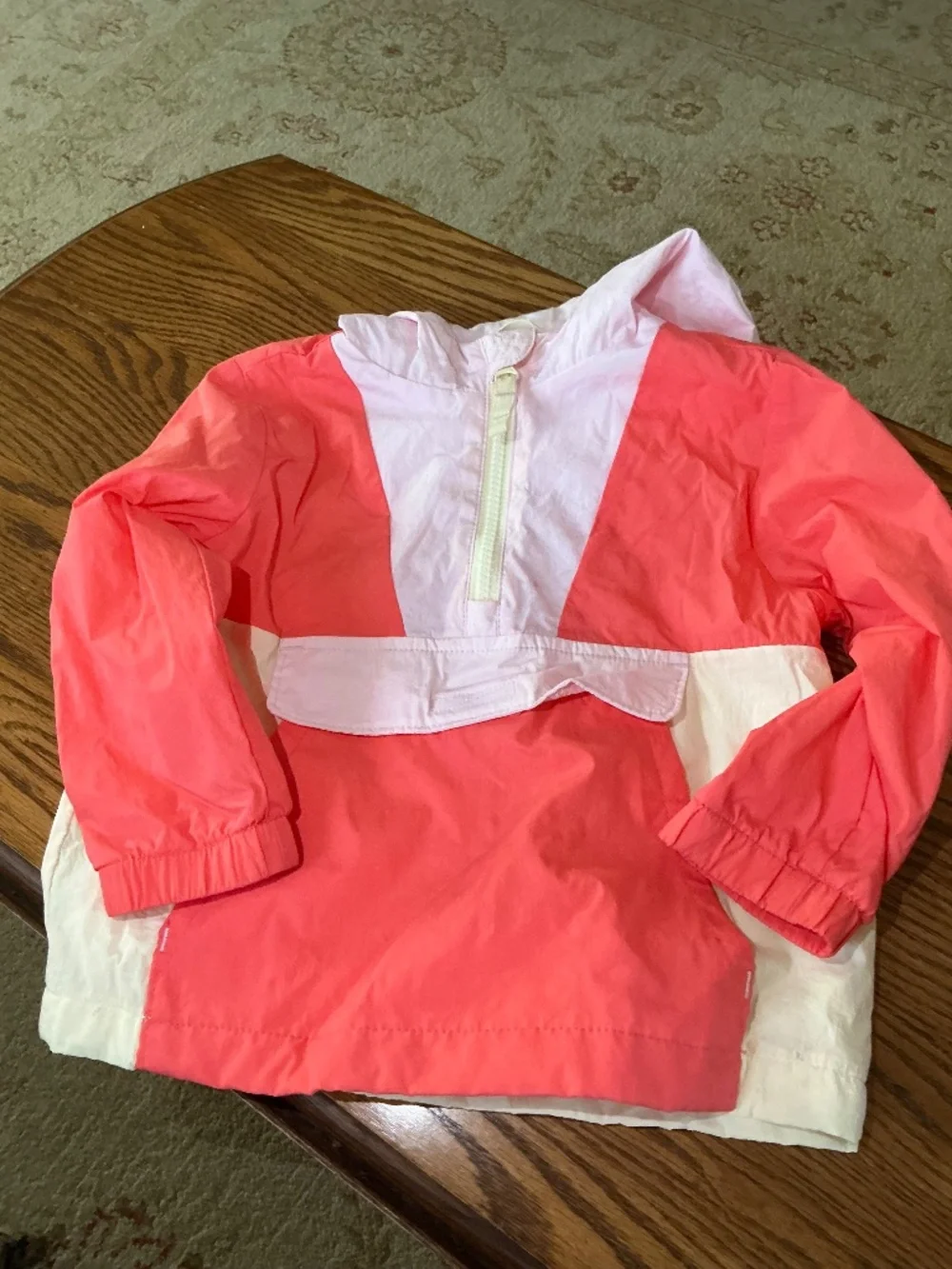 Cat & Jack Toddler Girls Colorblock Hooded Anorak Jacket sz 2T EUC $30R